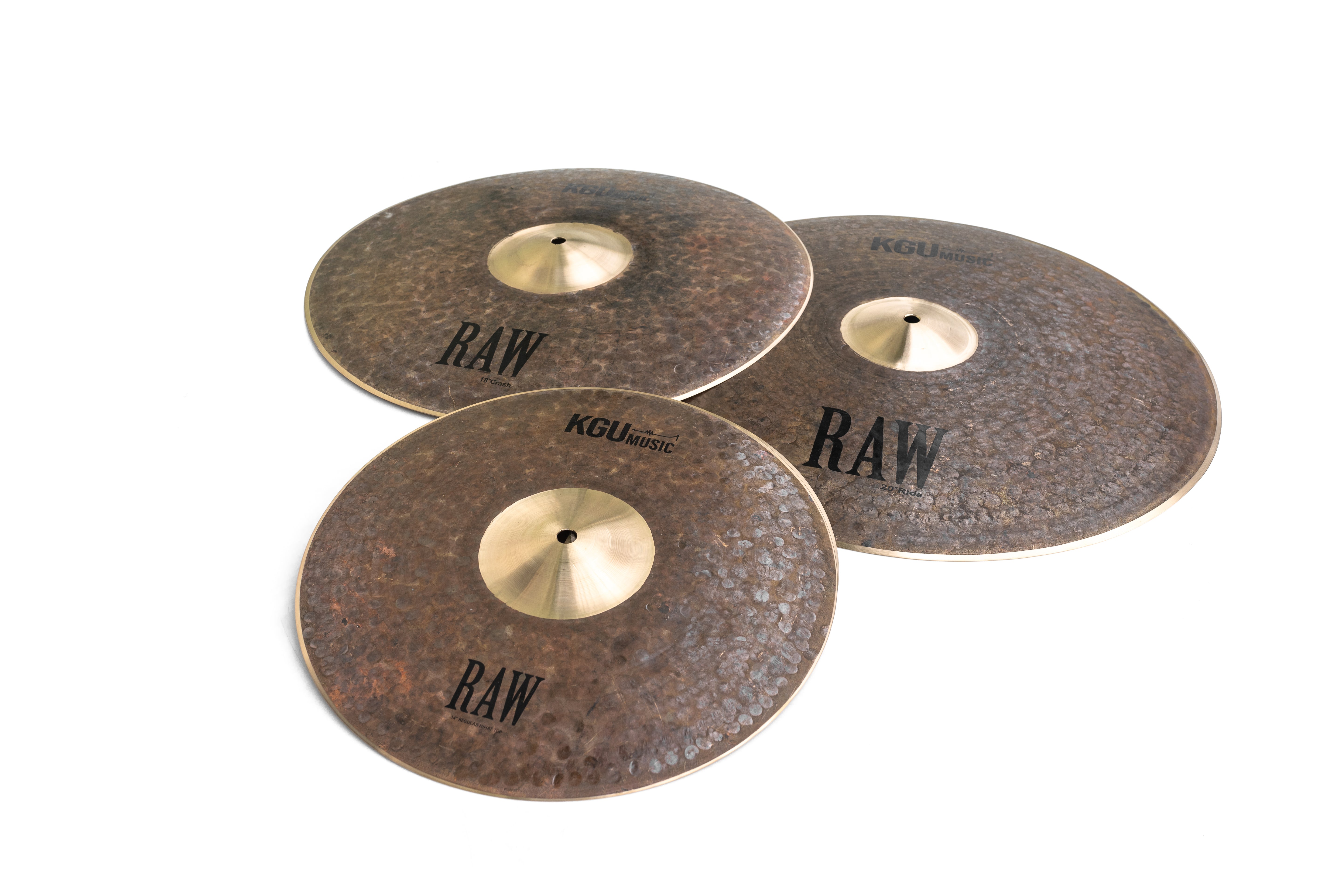 KGUmusic Raw Series Cymbals 3-Piece Set (3D1)