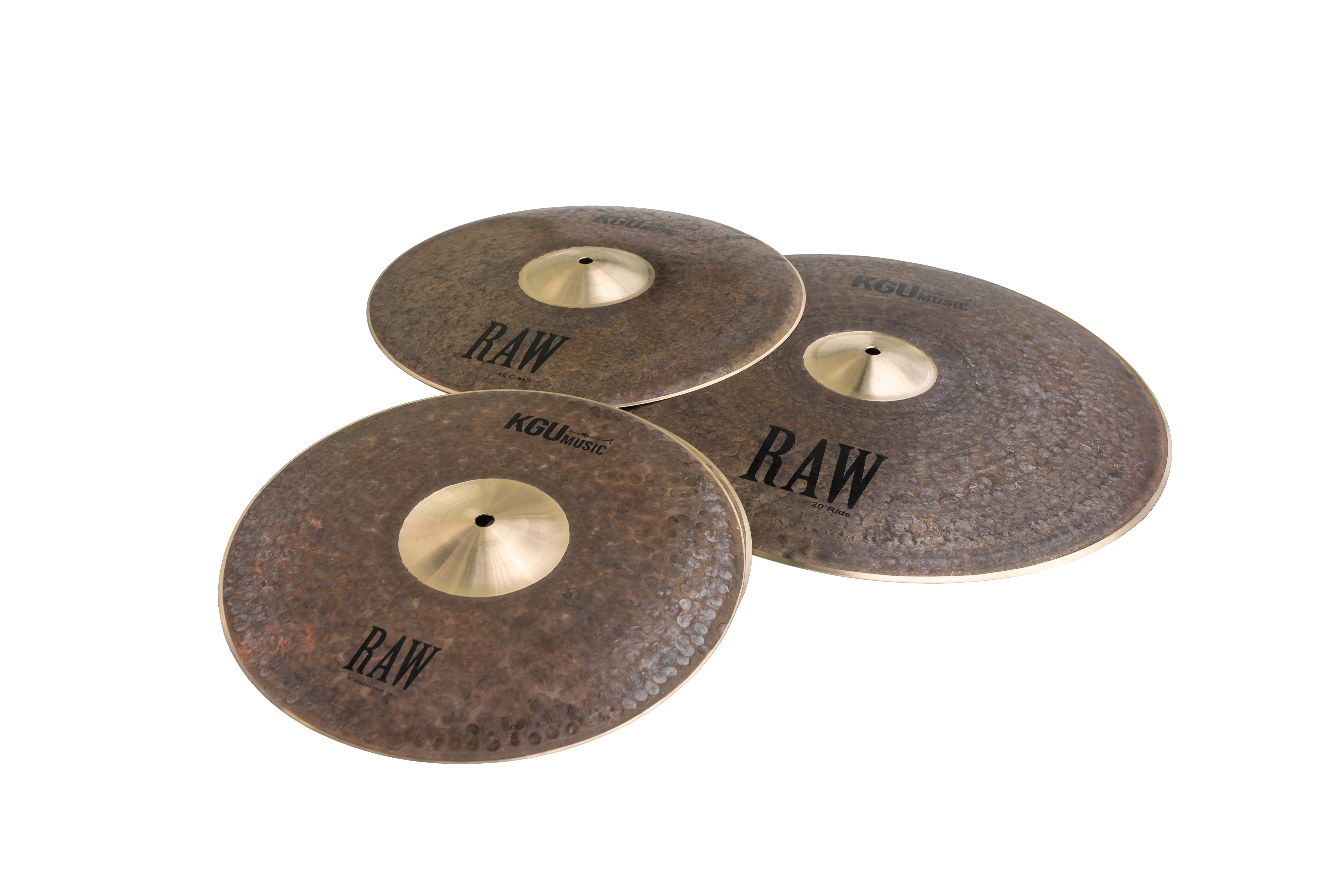 KGUmusic Raw Series Cymbals 3-Piece Set (3D1)