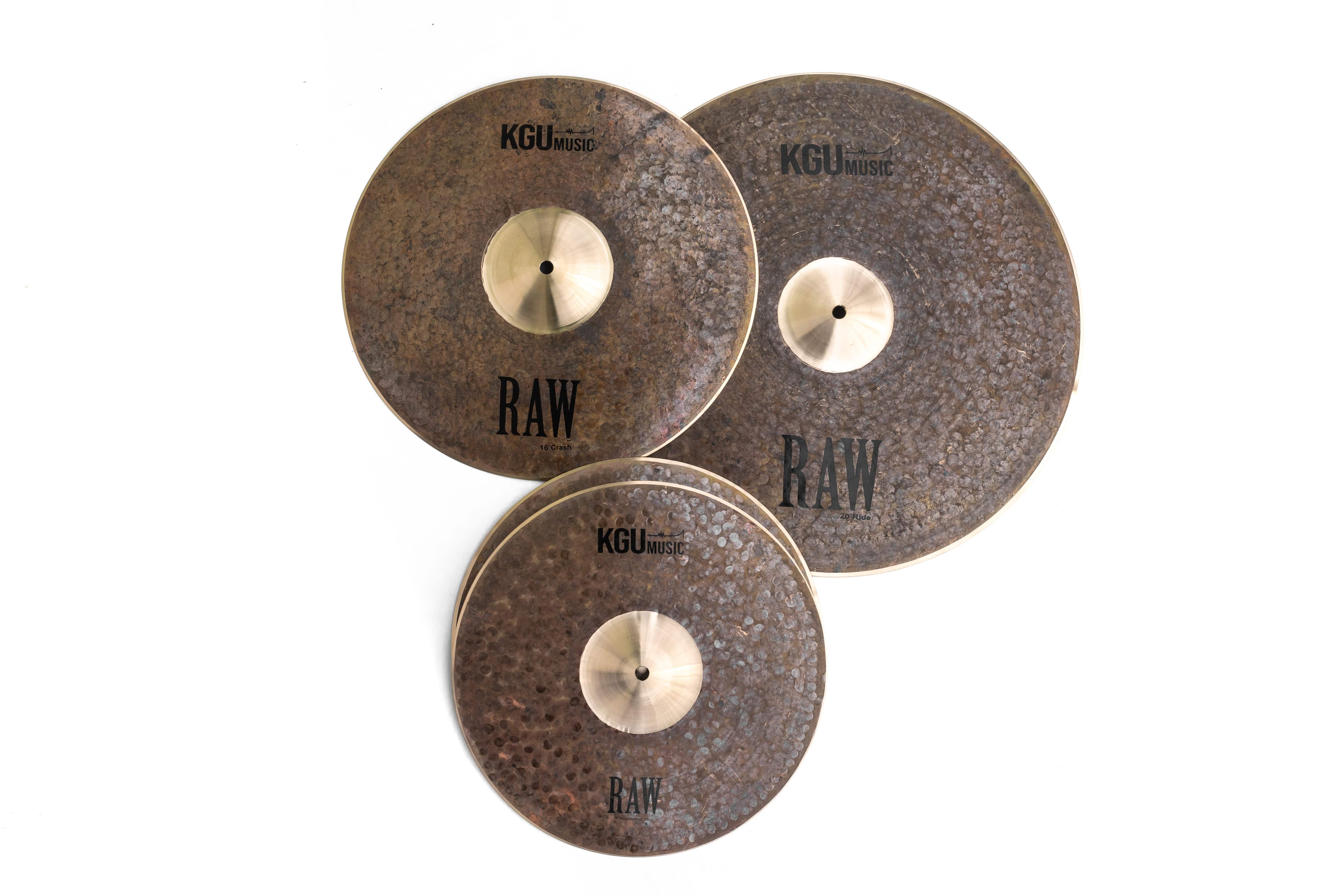 KGUmusic Raw Series Cymbals 3-Piece Set (3D1)