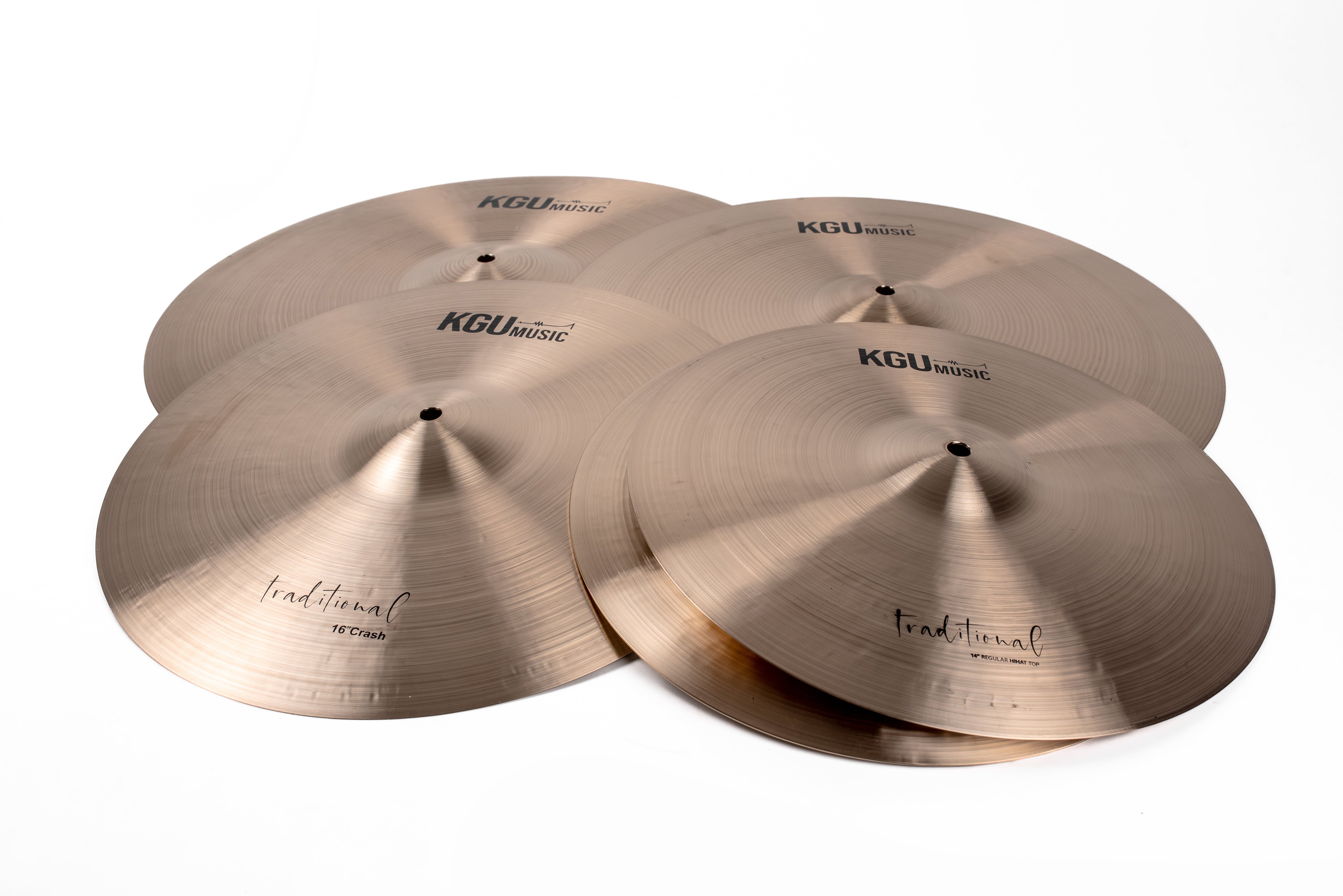 KGUmusic Traditional Series Cymbals 4-Piece Set (4D1)