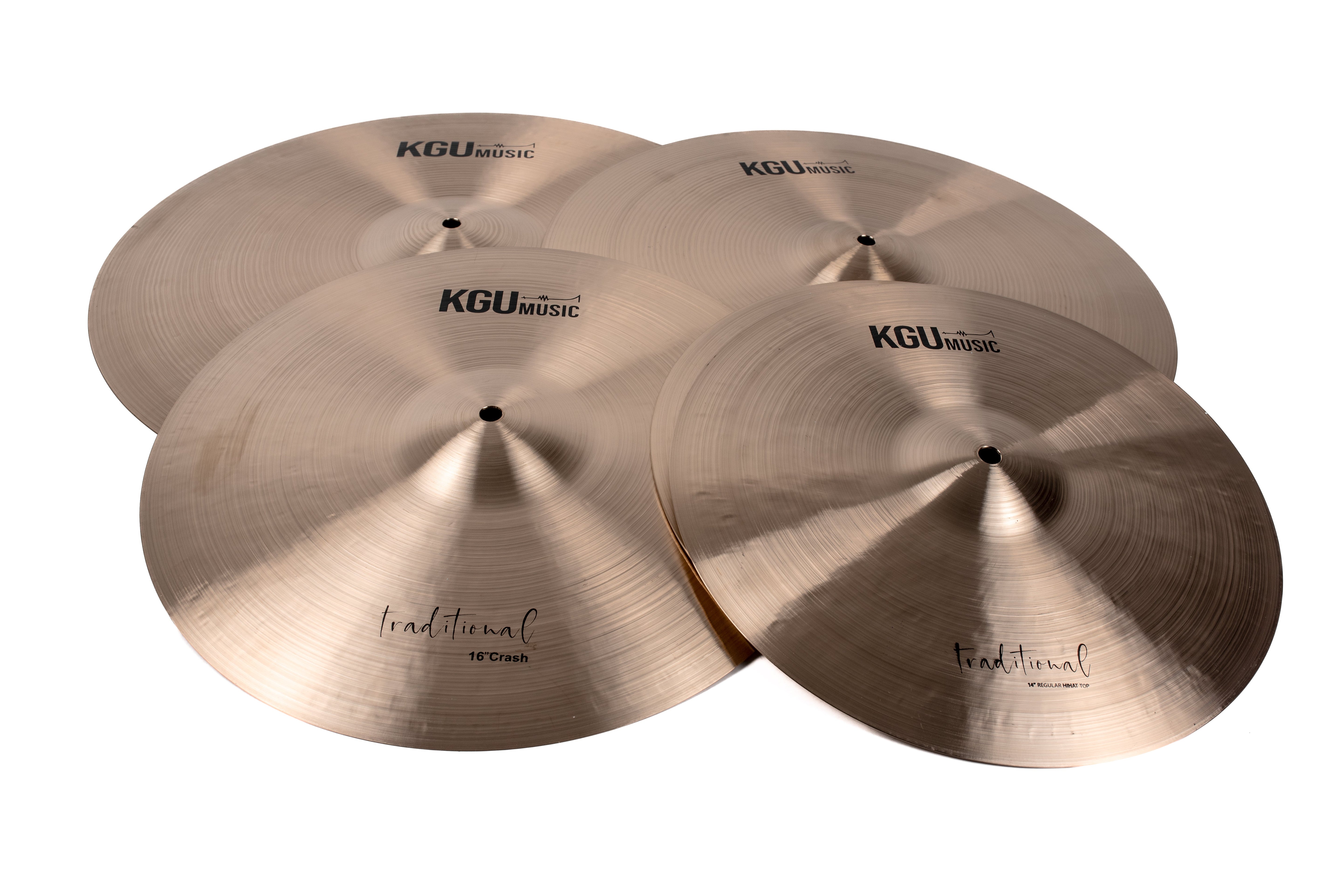 KGUmusic Traditional Series Cymbals 4-Piece Set (4D1)