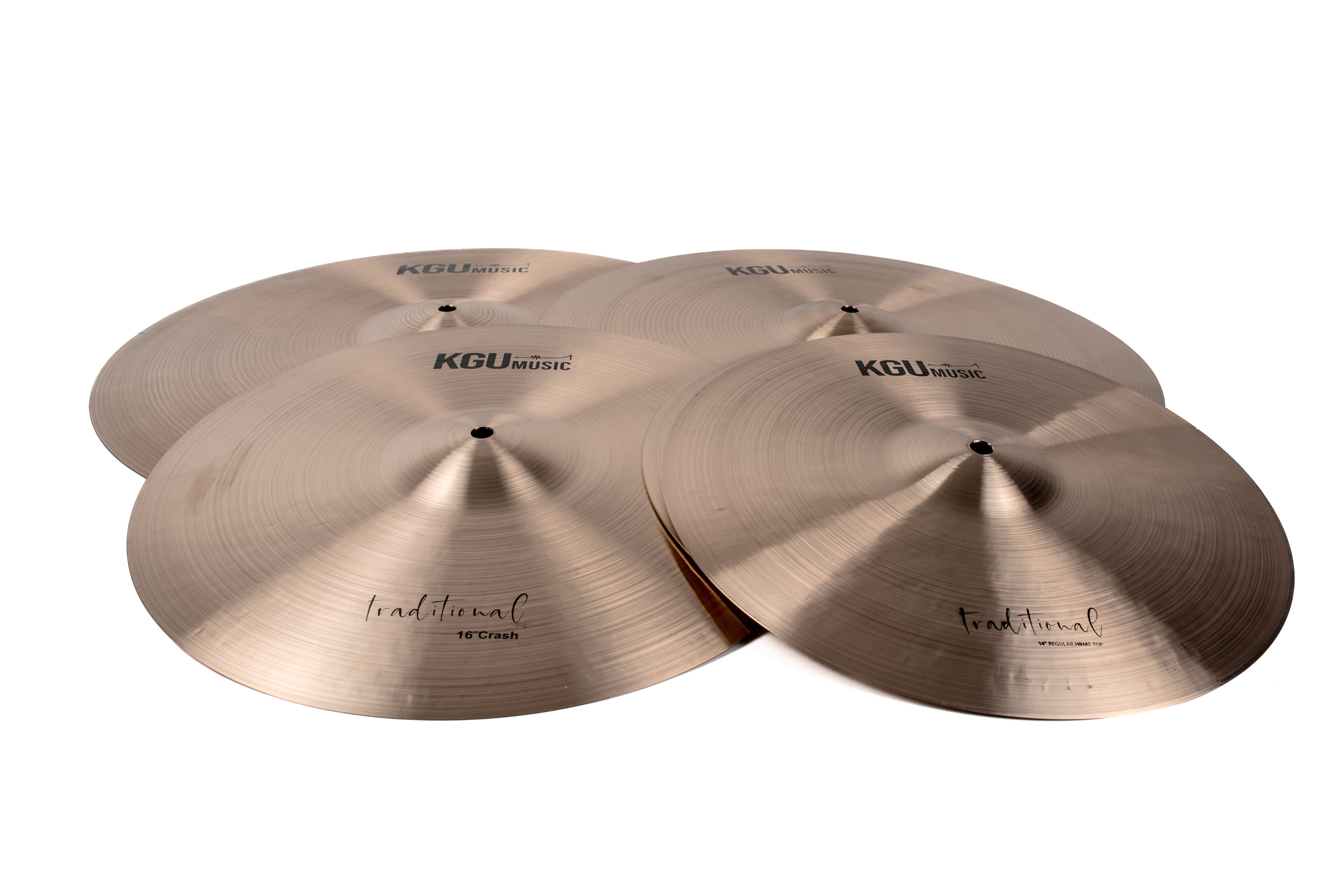 KGUmusic Traditional Series Cymbals 4-Piece Set (4D1)