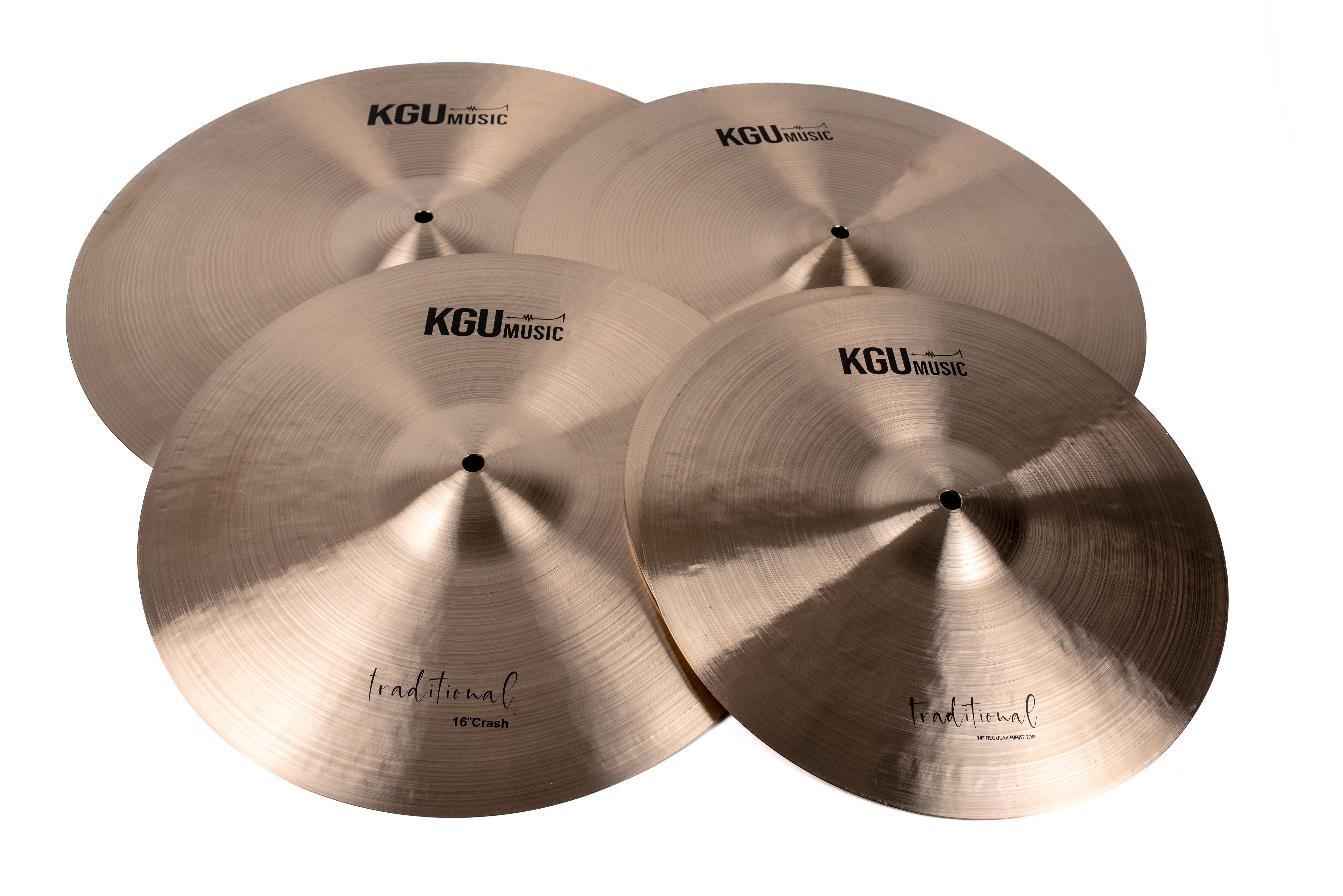 KGUmusic Traditional Series Cymbals 4-Piece Set (4D1)