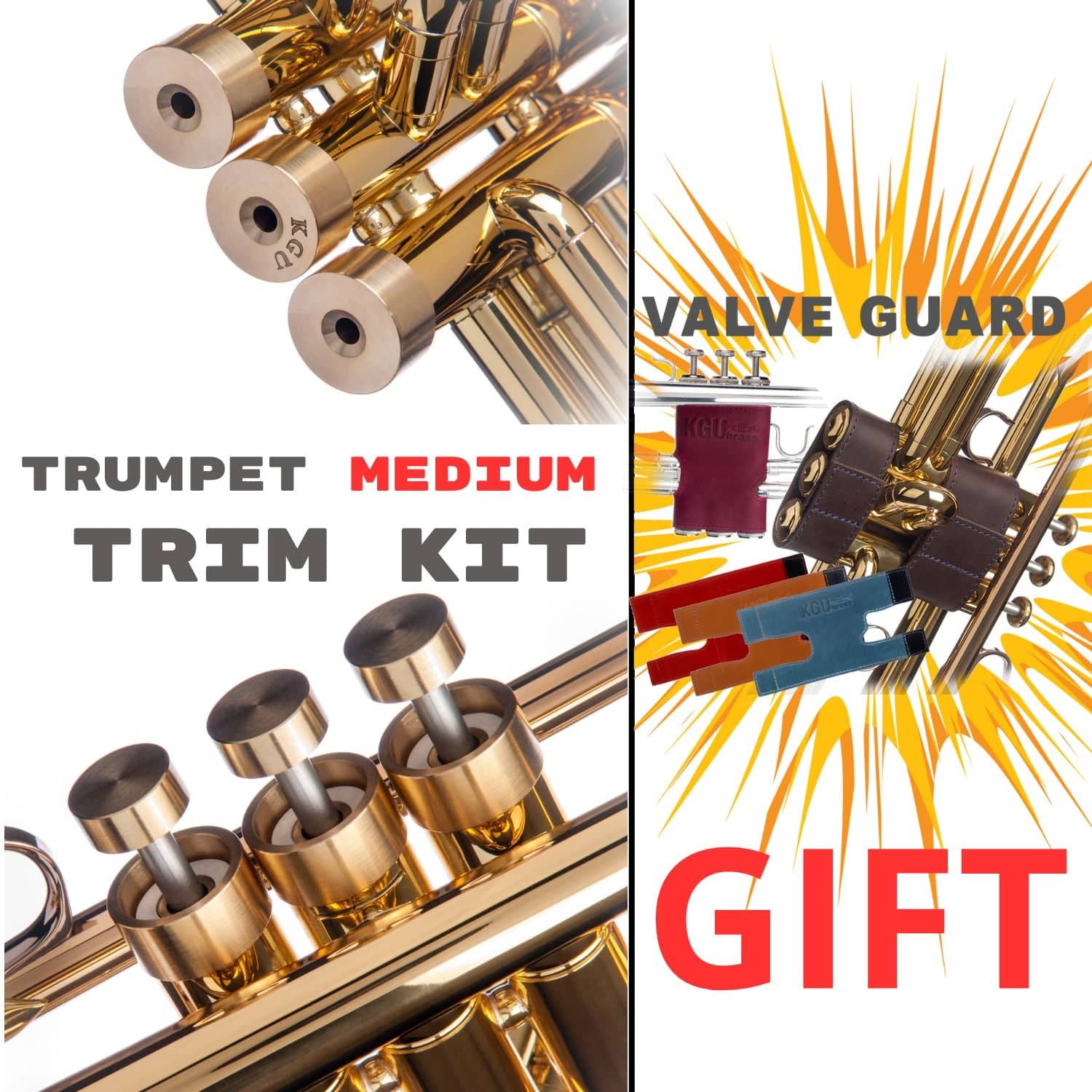 Trumpet MEDIUM Trim Kit + TRUMPET VALVE GUARD (Gift)