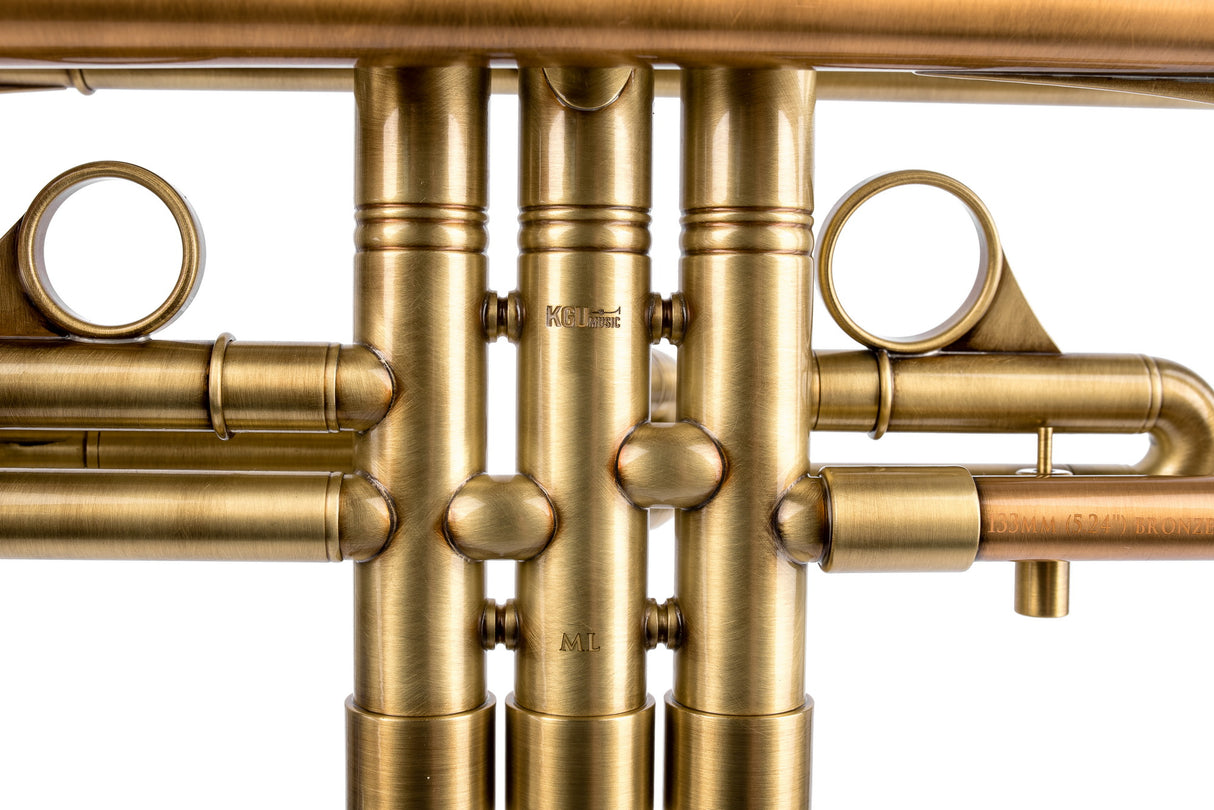 KGUmusic Ardor M2 Trumpet - Bright Finish | 133 mm Bronze Bell