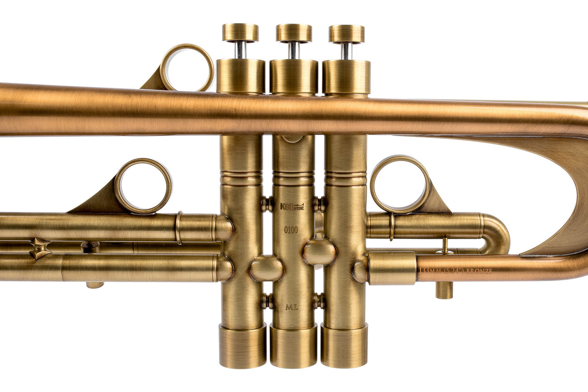 KGUmusic Ardor M2 Trumpet - Bright Finish | 133 mm Bronze Bell