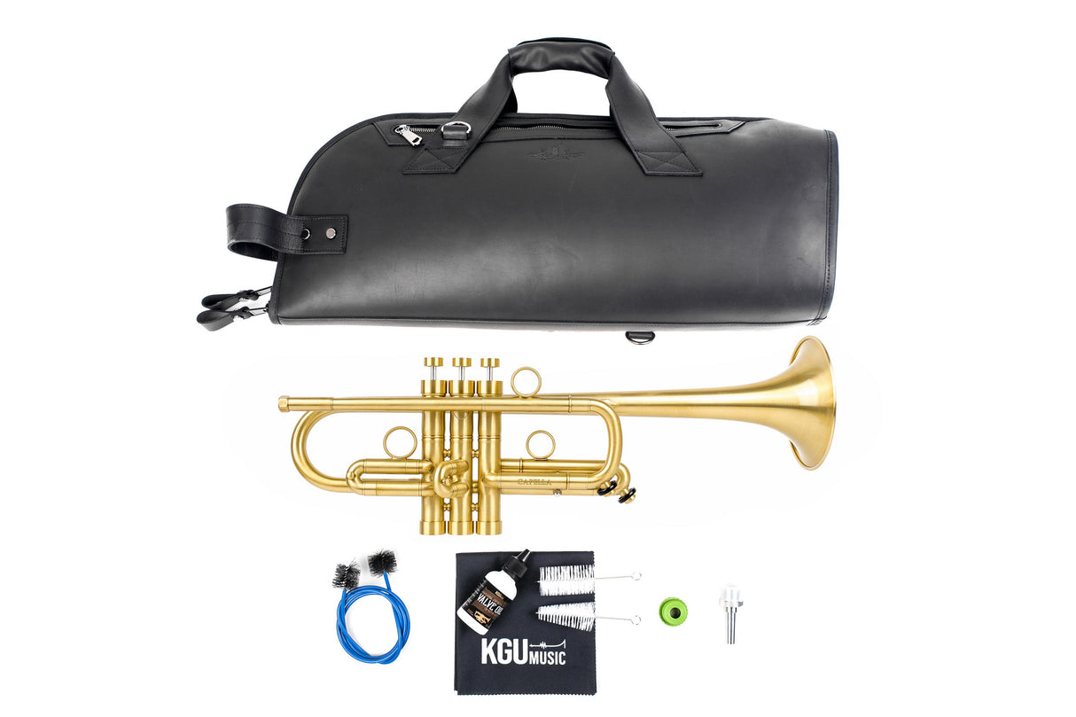 KGUmusic Capella C Trumpet |  Light Satin with Gloss Lacquer Finish