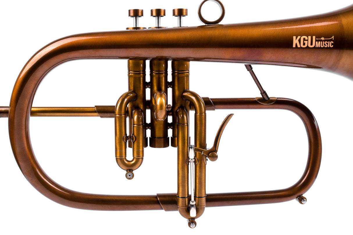 KGUmusic F1 Flugelhorn | 155 mm Bronze Bell, Dark Patina