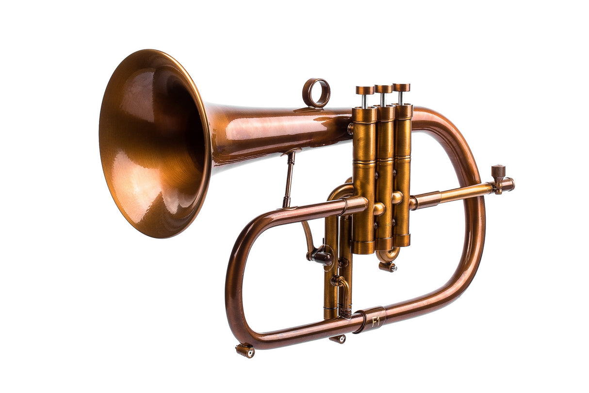 KGUmusic F1 Flugelhorn | 155 mm Bronze Bell, Dark Patina