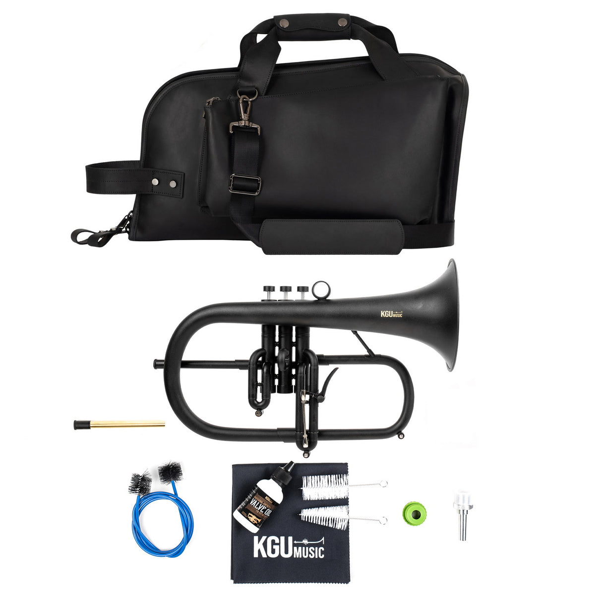 KGUmusic F1 Flugelhorn with Bronze Bell | Black Lacquer