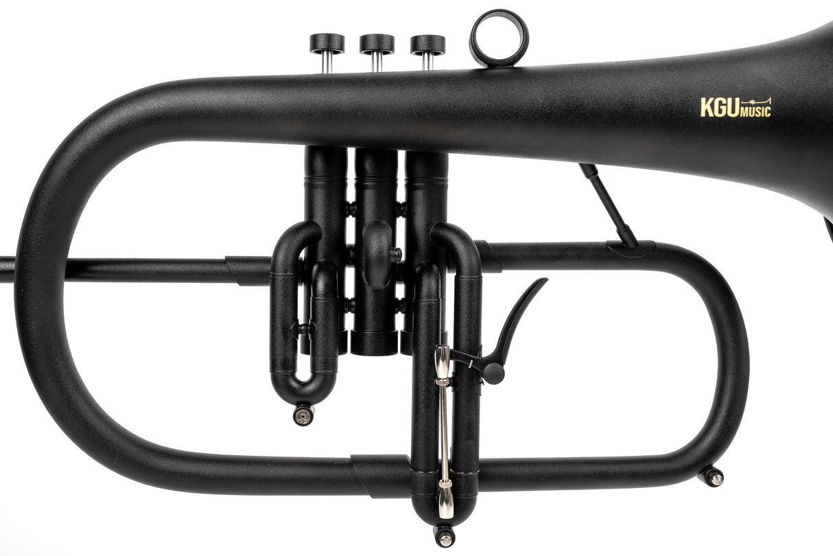 KGUmusic F1 Flugelhorn with Bronze Bell | Black Lacquer