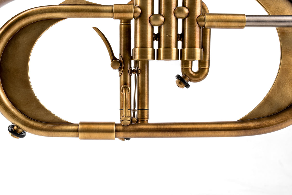 KGUmusic Handcrafted Flugelhorn | Red Brass 165 mm Bell, Dark Satin