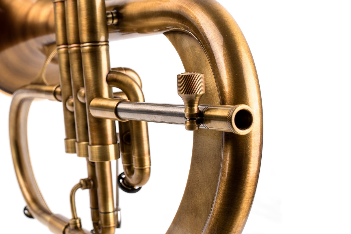 KGUmusic Handcrafted Flugelhorn | Red Brass 165 mm Bell, Dark Satin