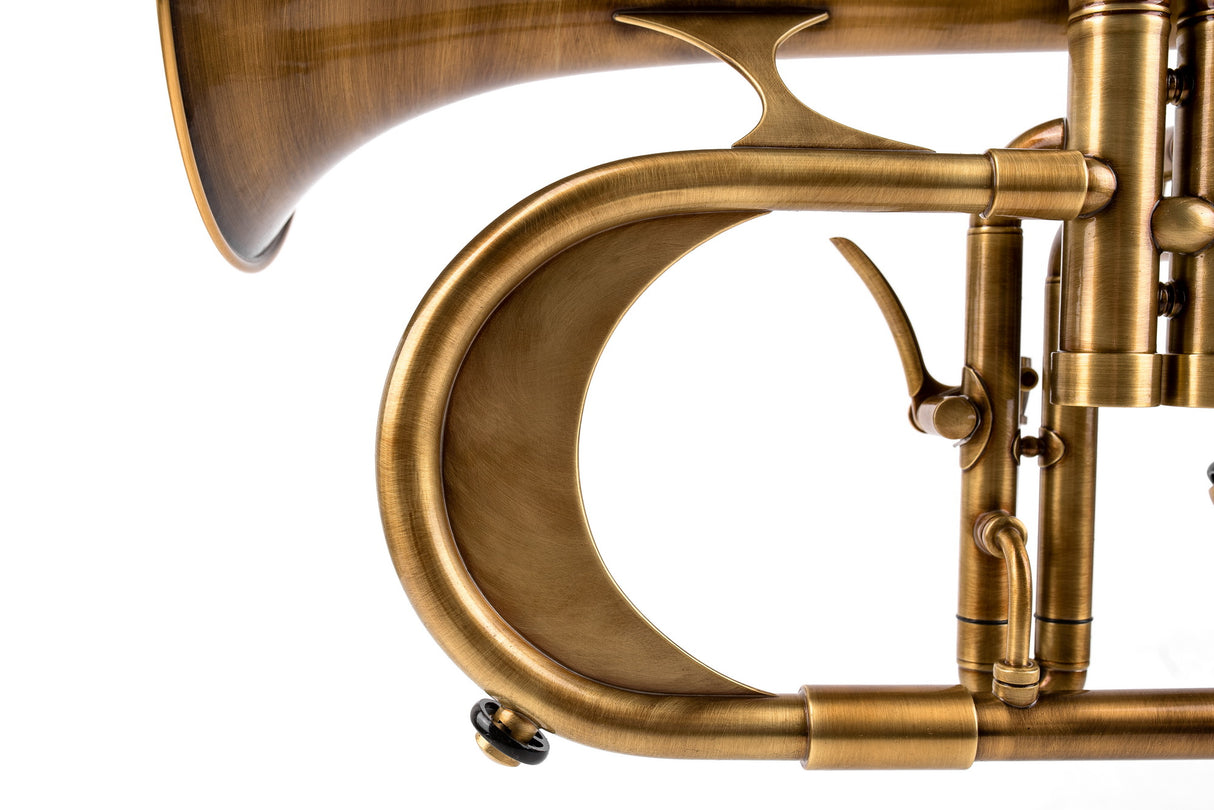 KGUmusic Handcrafted Flugelhorn | Red Brass 165 mm Bell, Dark Satin