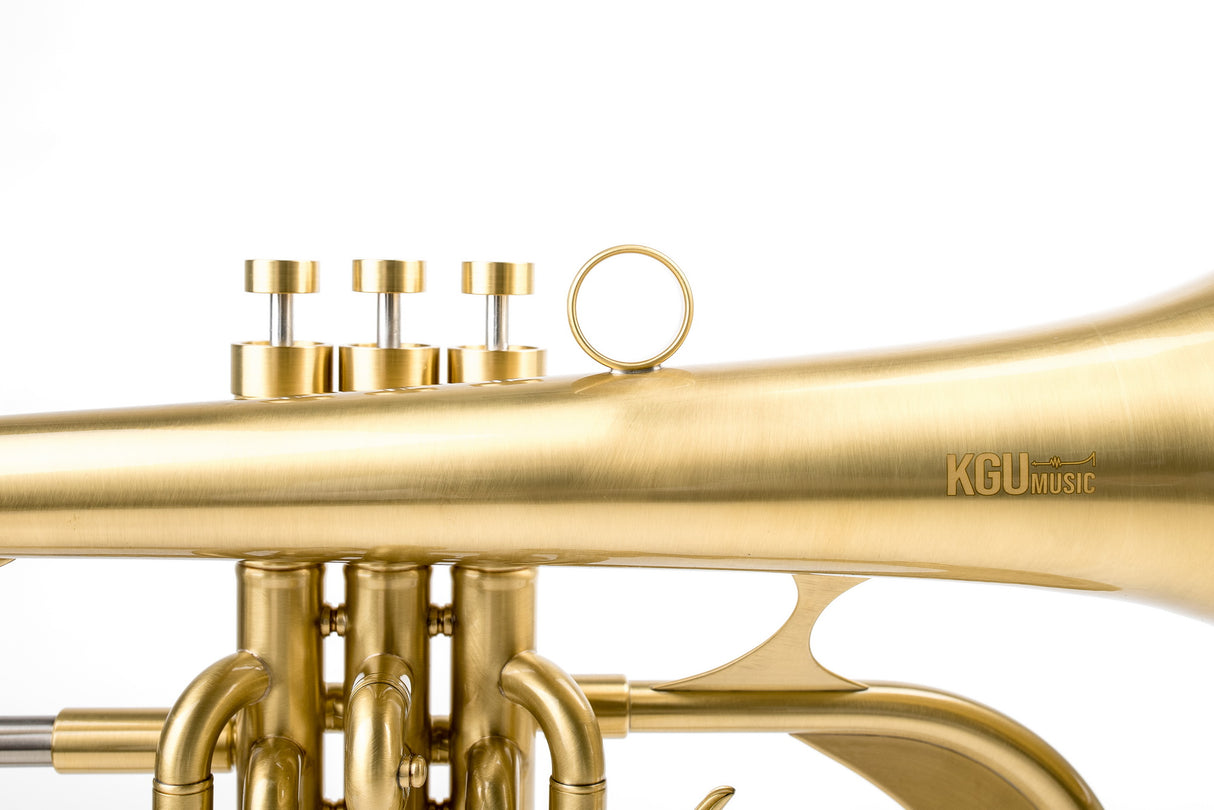 KGUmusic Handcrafted Flugelhorn | Red Brass 165 mm Bell, Light Satin