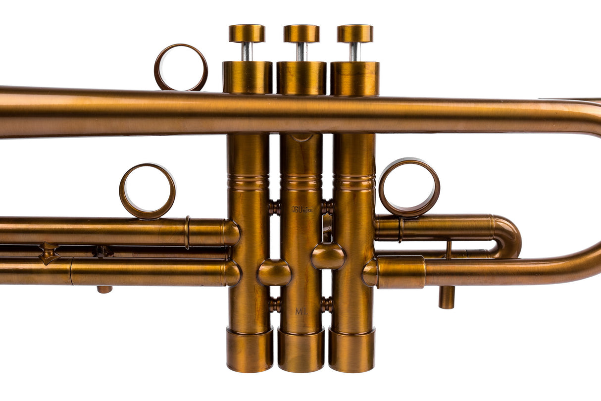 KGUmusic Obsidian Trumpet Bb | Dark Patina Finish