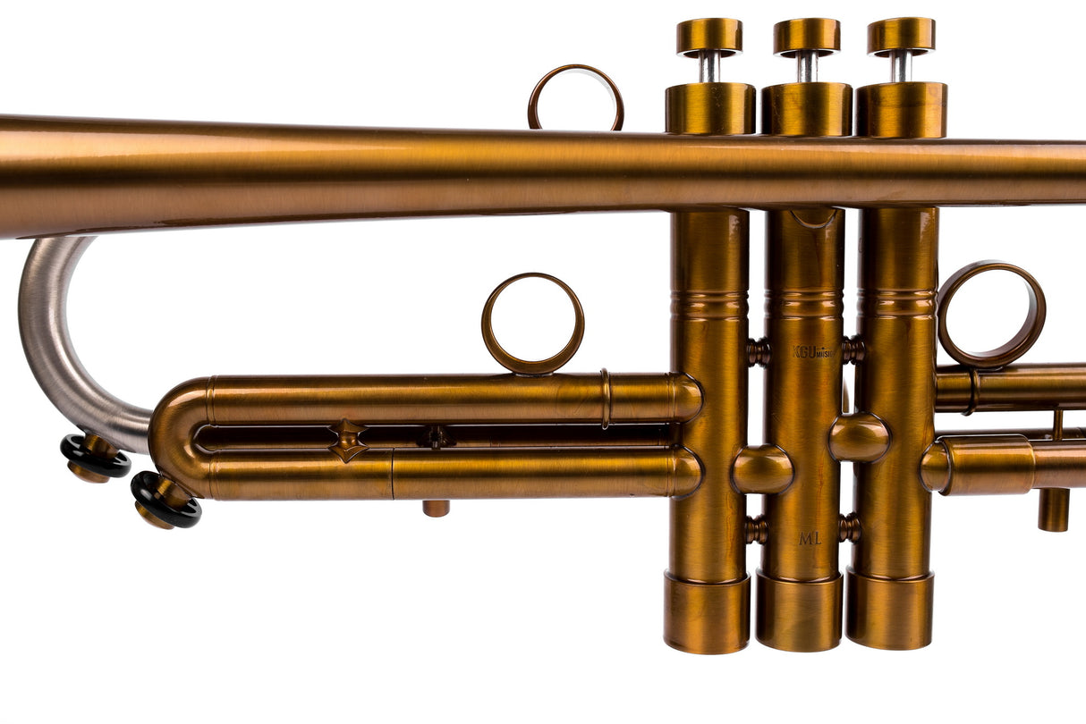 KGUmusic Obsidian Trumpet Bb | Dark Patina Finish