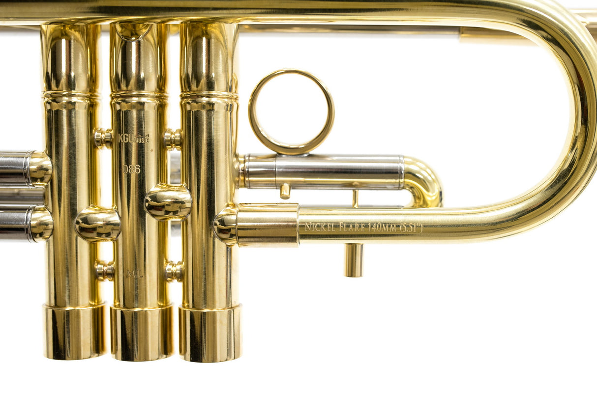 KGUmusic Obsidian+ Trumpet Bb | Raw Brass | 140mm