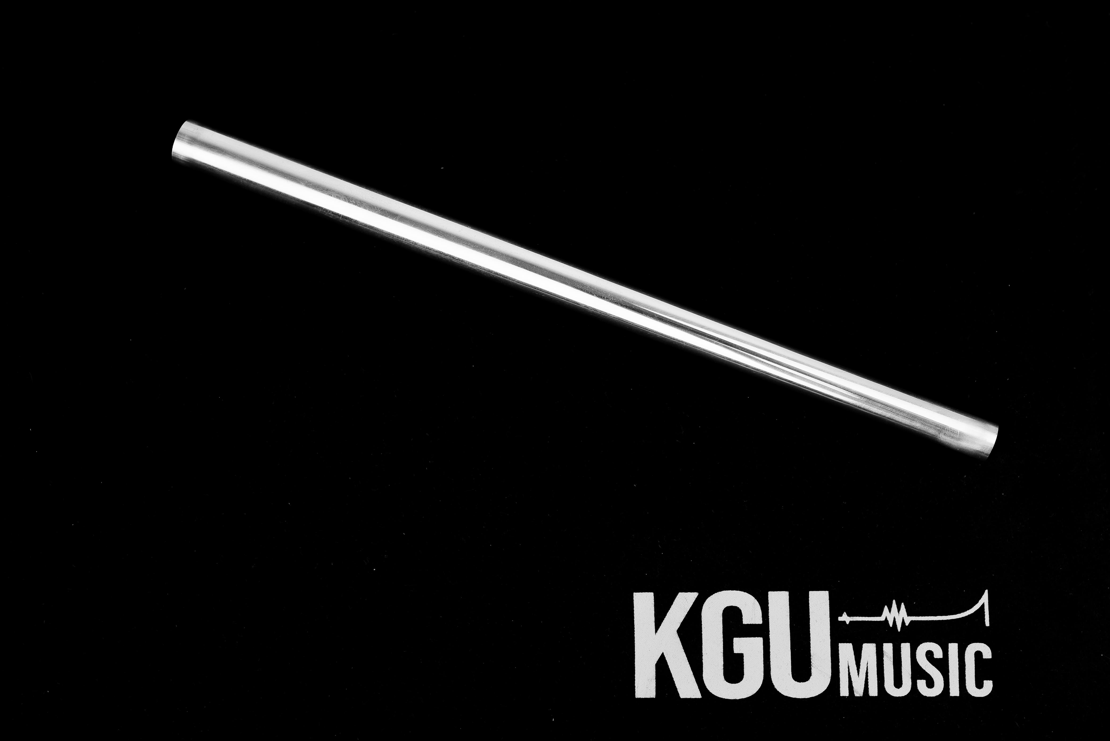 Silver leadpipe for trumpet by KGUmusic, side view.