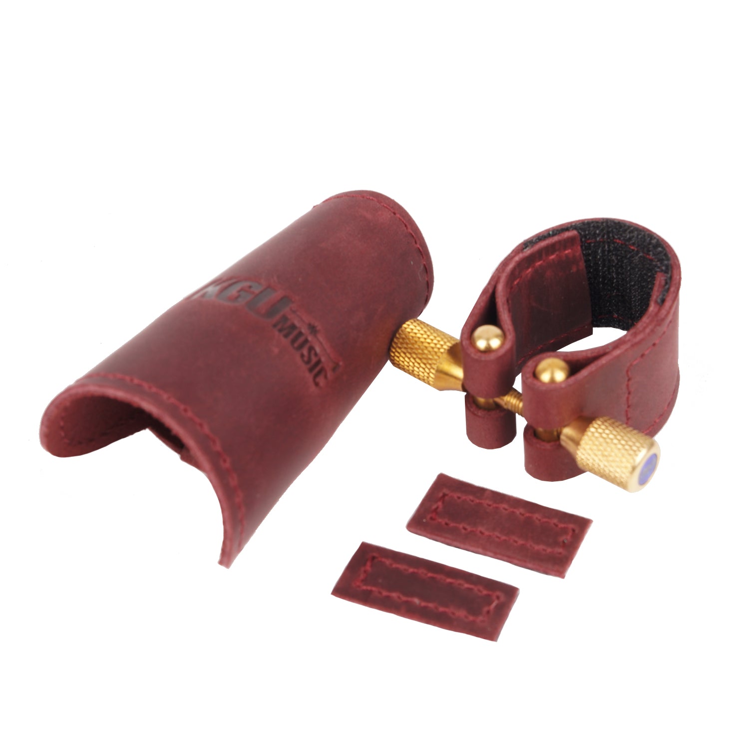 Leather Ligature & Cap for Alto Saxophone Mouthpiece | KGUmusic