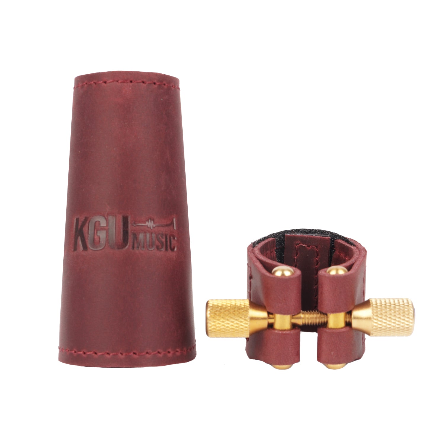 Leather Ligature & Cap for Alto Saxophone Mouthpiece | KGUmusic