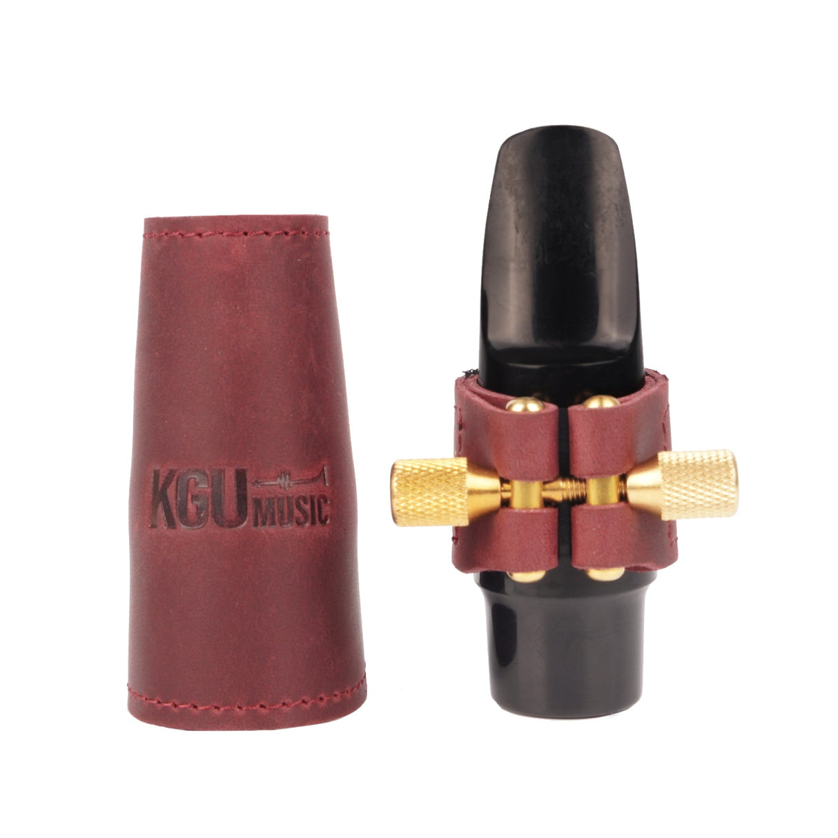 Leather Ligature & Cap for Saxophone Mouthpiece | KGUmusic