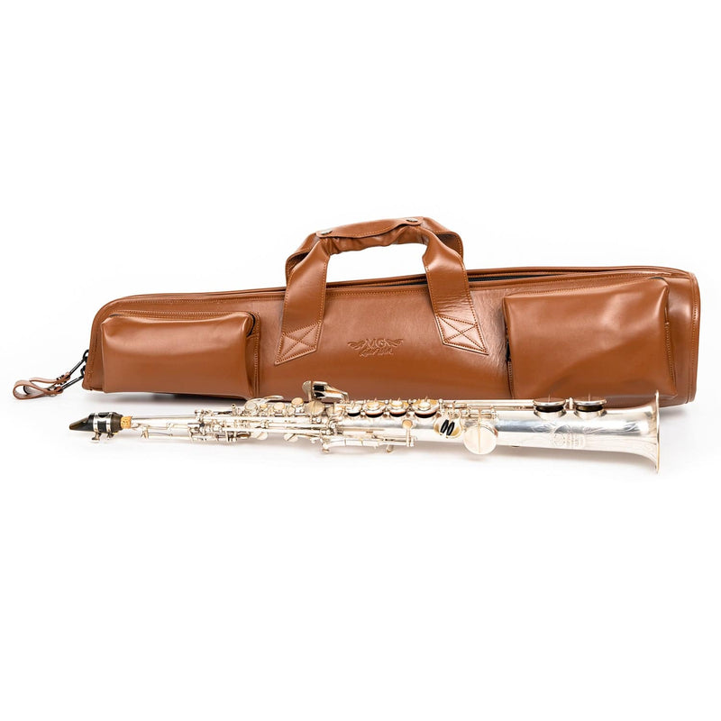 Straight Soprano Saxophone Gig Bag Detroit Leather MG Leather Work
