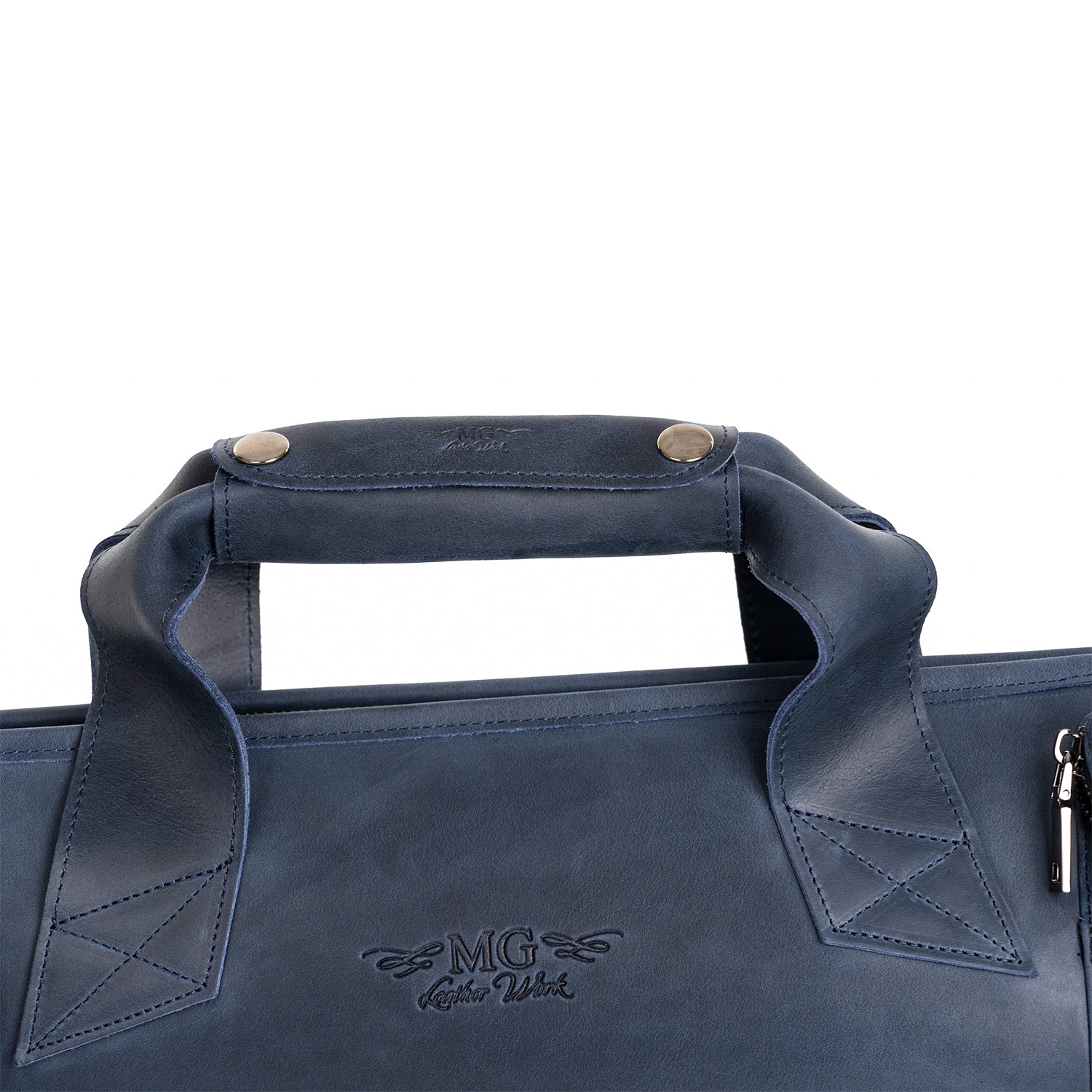 Gig Bag for Straight Soprano Saxophone | Genuine Leather "Crazy Horse"