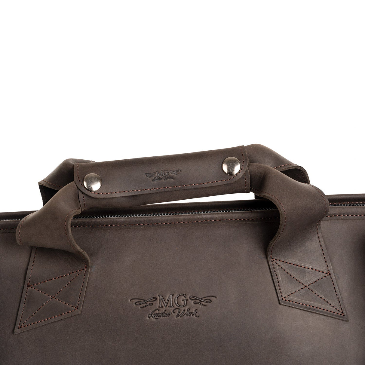 Gig Bag for Straight Soprano Saxophone | Genuine Leather "Crazy Horse"