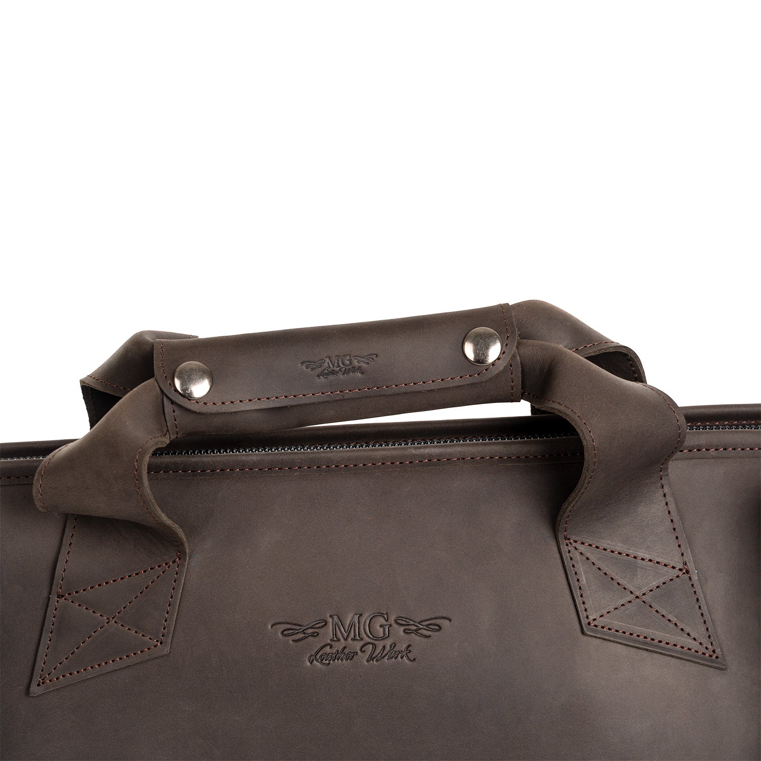 Gig Bag for Straight Soprano Saxophone | Genuine Leather "Crazy Horse"