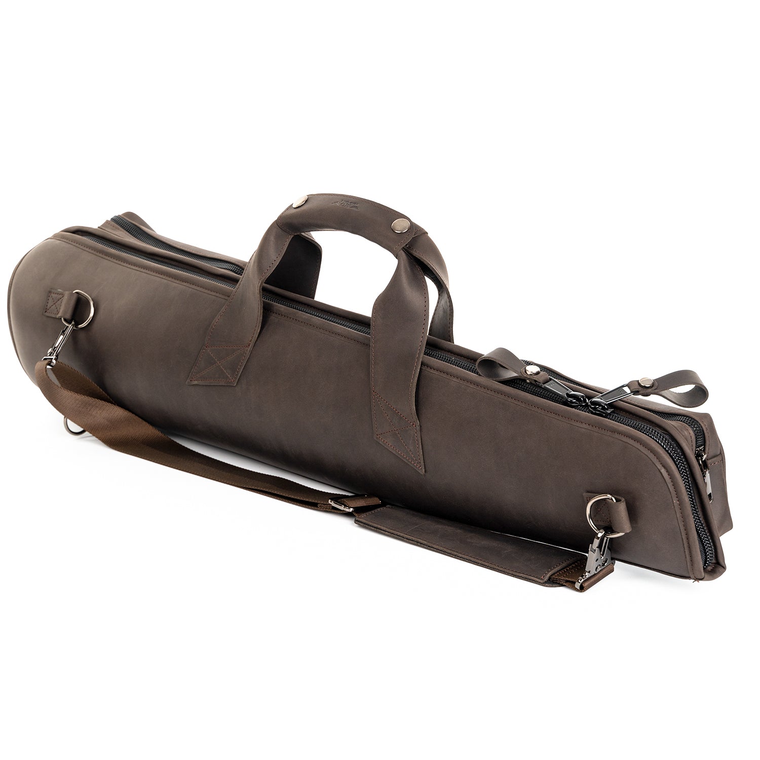 Gig Bag for Straight Soprano Saxophone | Genuine Leather "Crazy Horse"