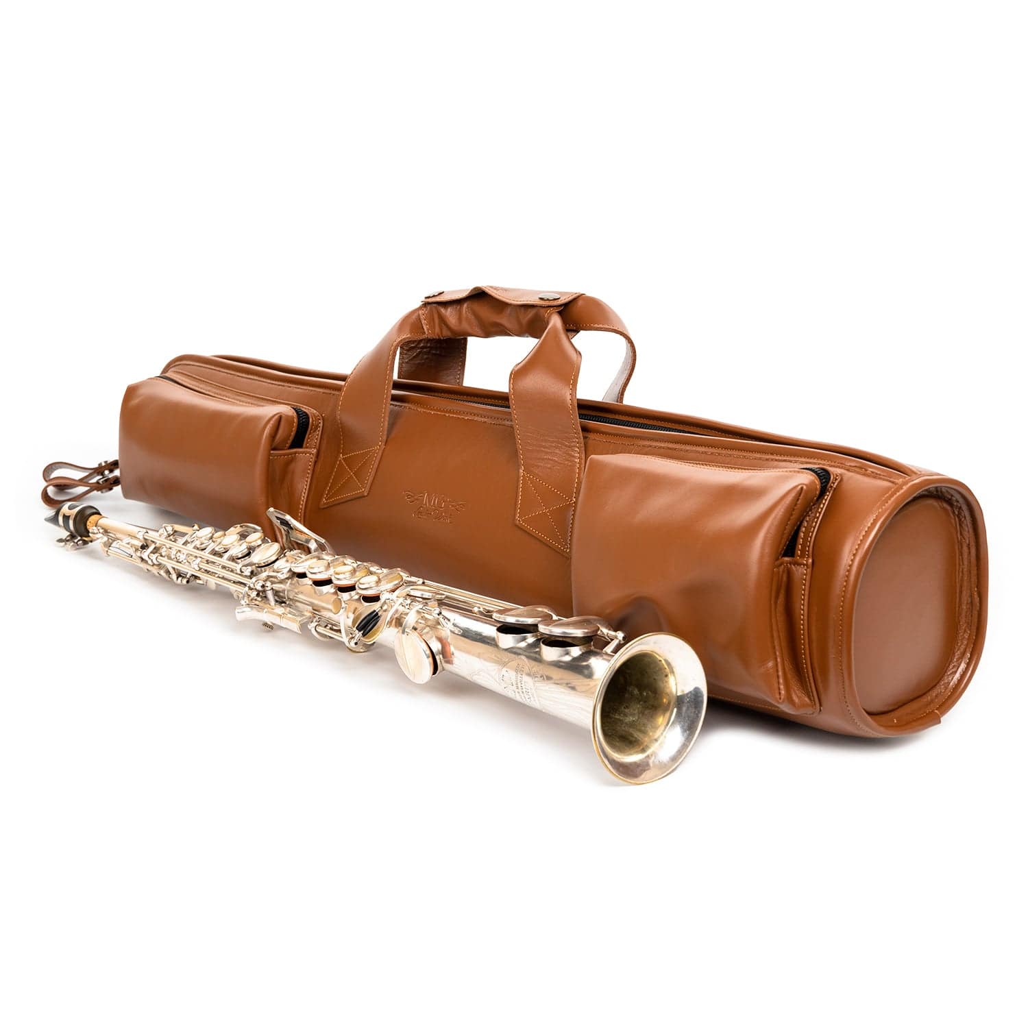 Gig Bag for Straight Soprano Saxophone | Genuine Leather