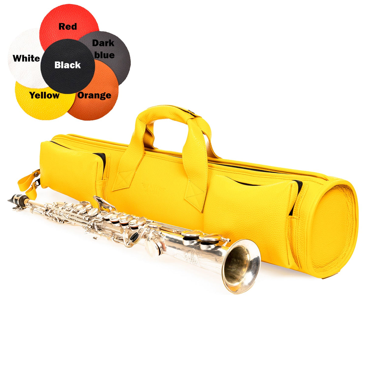Gig Bag for Straight Soprano Saxophone | Genuine "Flotar" Leather