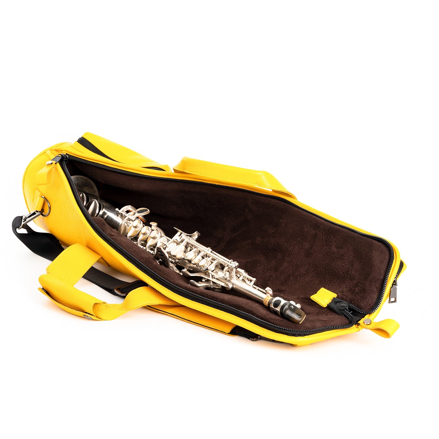 Gig Bag for Straight Soprano Saxophone | Genuine "Flotar" Leather