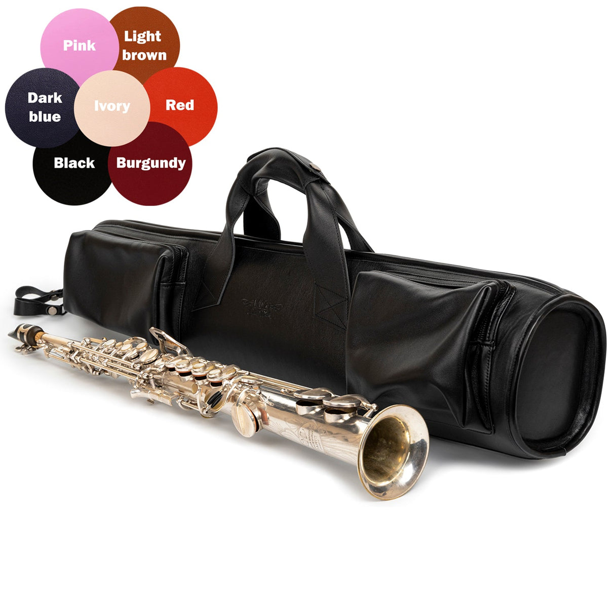 Gig Bag for Straight Soprano Saxophone | Genuine Leather
