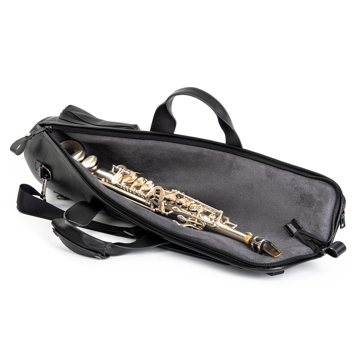 Gig Bag for Straight Soprano Saxophone | Genuine Leather