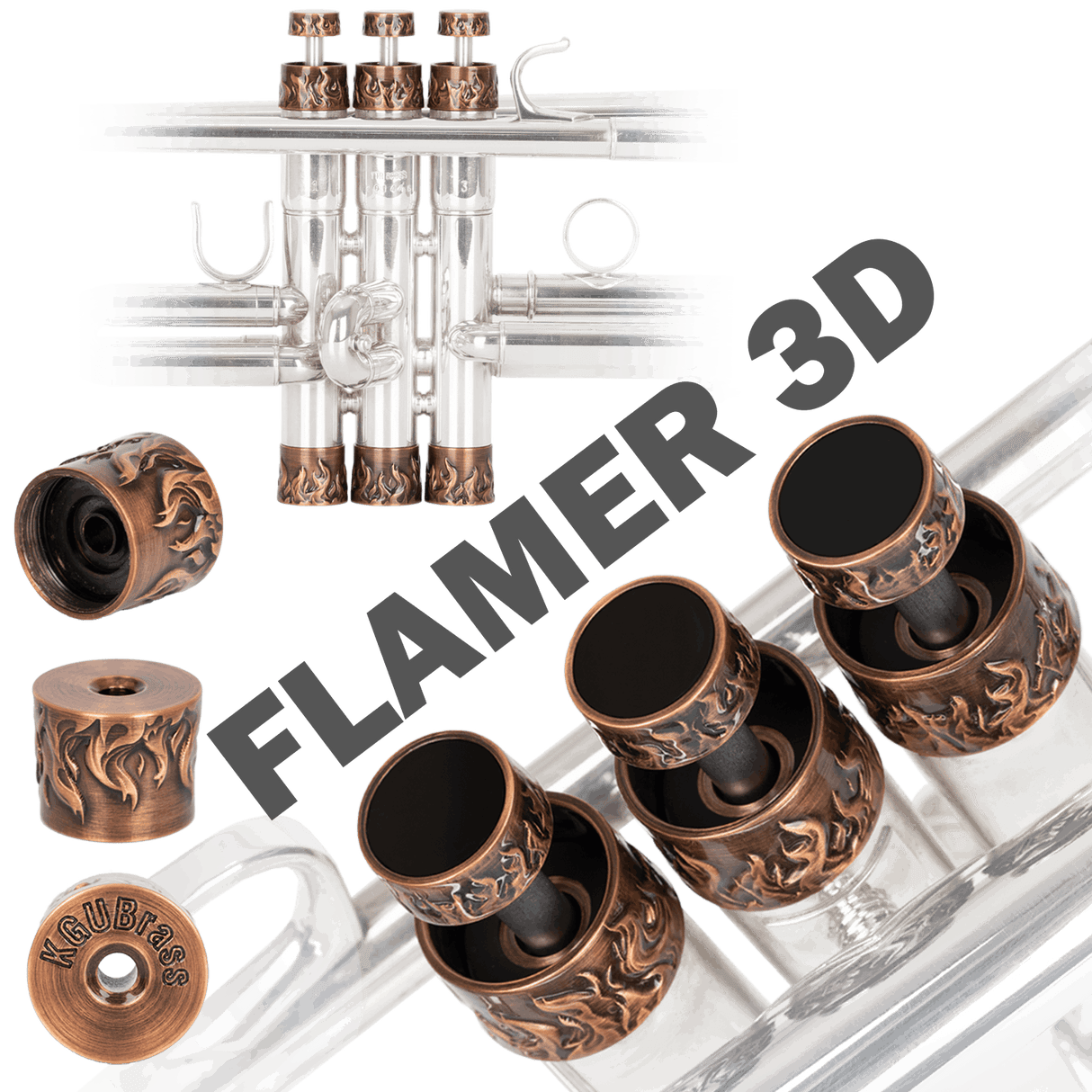 Trumpet 3D Flamer ARTISTIC series Trim Kit. KGUmusic