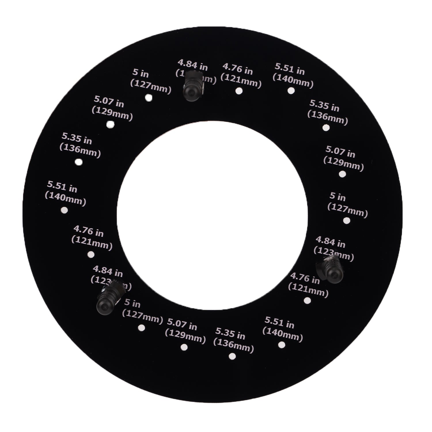 KGUmusic trumpet sound deflector in black, acrylic disc for sound reflection.