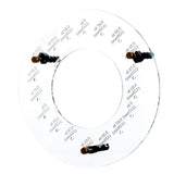 KGUmusic trumpet sound deflector, acrylic disc and polyester legs.