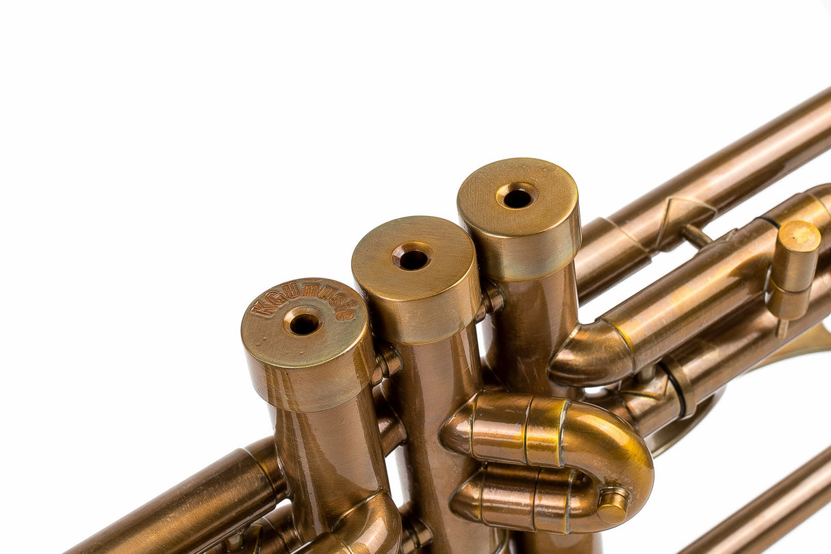 Trumpet KGUmusic Volya – 130 mm Brass Bell, Patina, Gloss lacquer