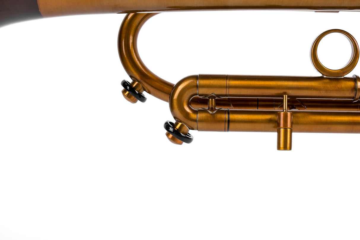 Trumpet KGUmusic Volya – 130 mm Bell | Yellow Brass Stem, Red Brass Flare, Patina Gloss Lacquer