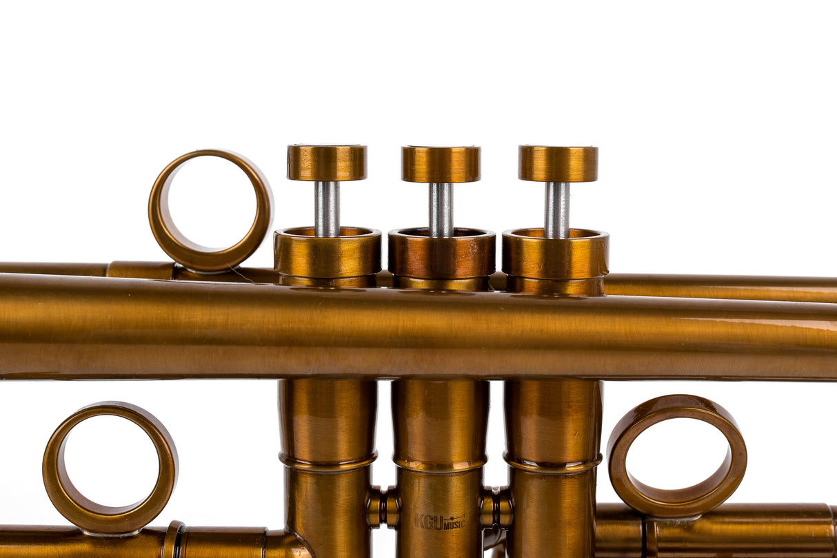 Trumpet KGUmusic Volya – 130 mm Bell | Yellow Brass Stem, Red Brass Flare, Patina Gloss Lacquer