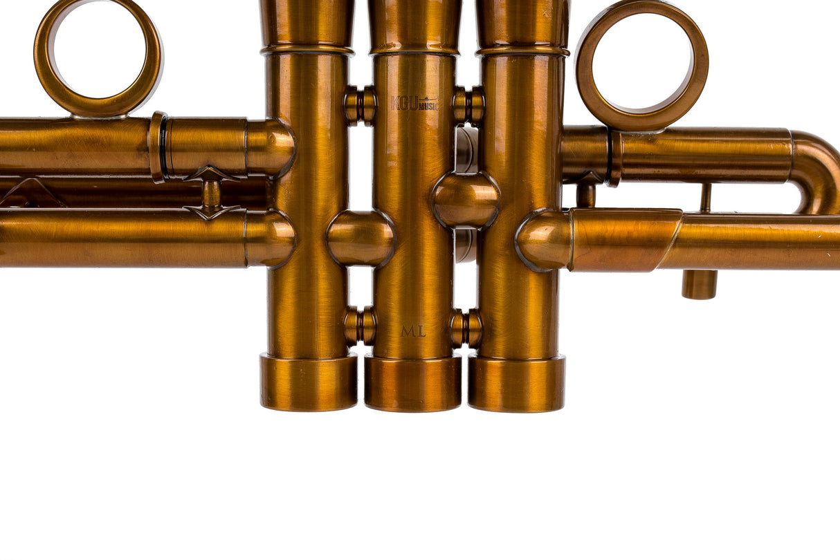 Trumpet KGUmusic Volya – 130 mm Bell | Yellow Brass Stem, Red Brass Flare, Patina Gloss Lacquer