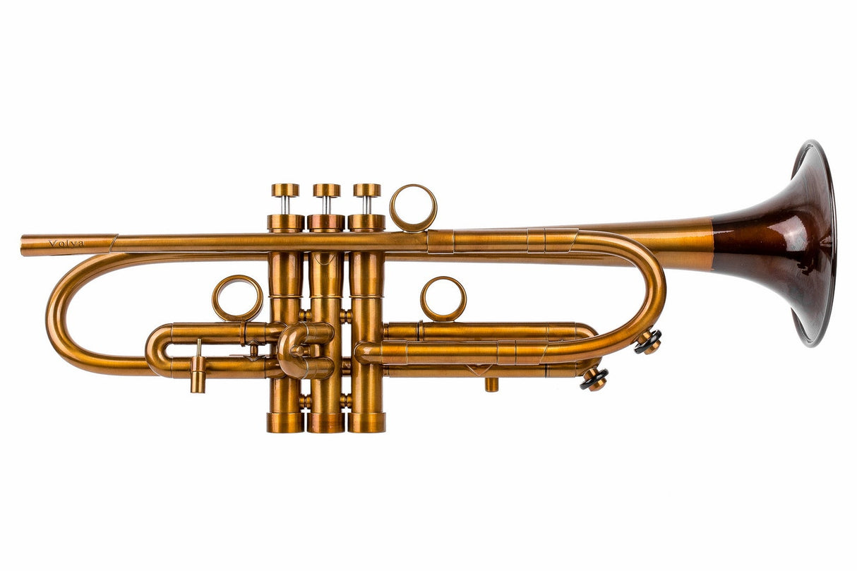 Trumpet KGUmusic Volya – 130 mm Bell | Yellow Brass Stem, Red Brass Flare, Patina Gloss Lacquer
