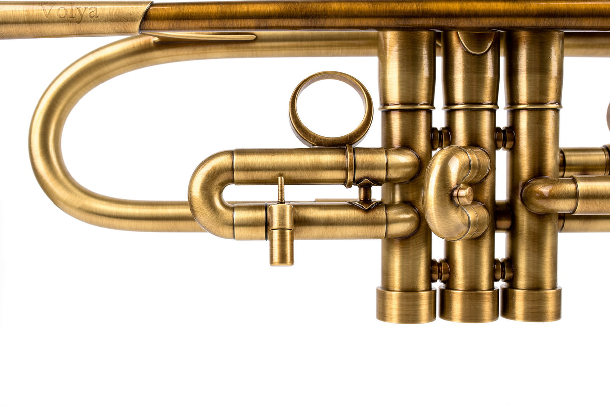 Trumpet KGUmusic Volya – 130 mm Red Brass Bell, Satin + Patina, Gloss Lacquer