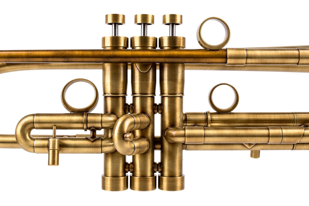 Trumpet KGUmusic Volya – 130 mm Red Brass Bell, Satin + Patina, Gloss Lacquer