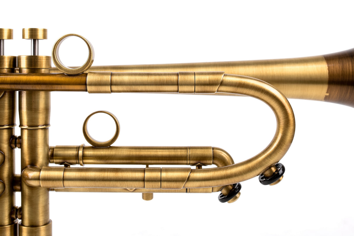 Trumpet KGUmusic Volya – 130 mm Red Brass Bell, Satin + Patina, Gloss Lacquer