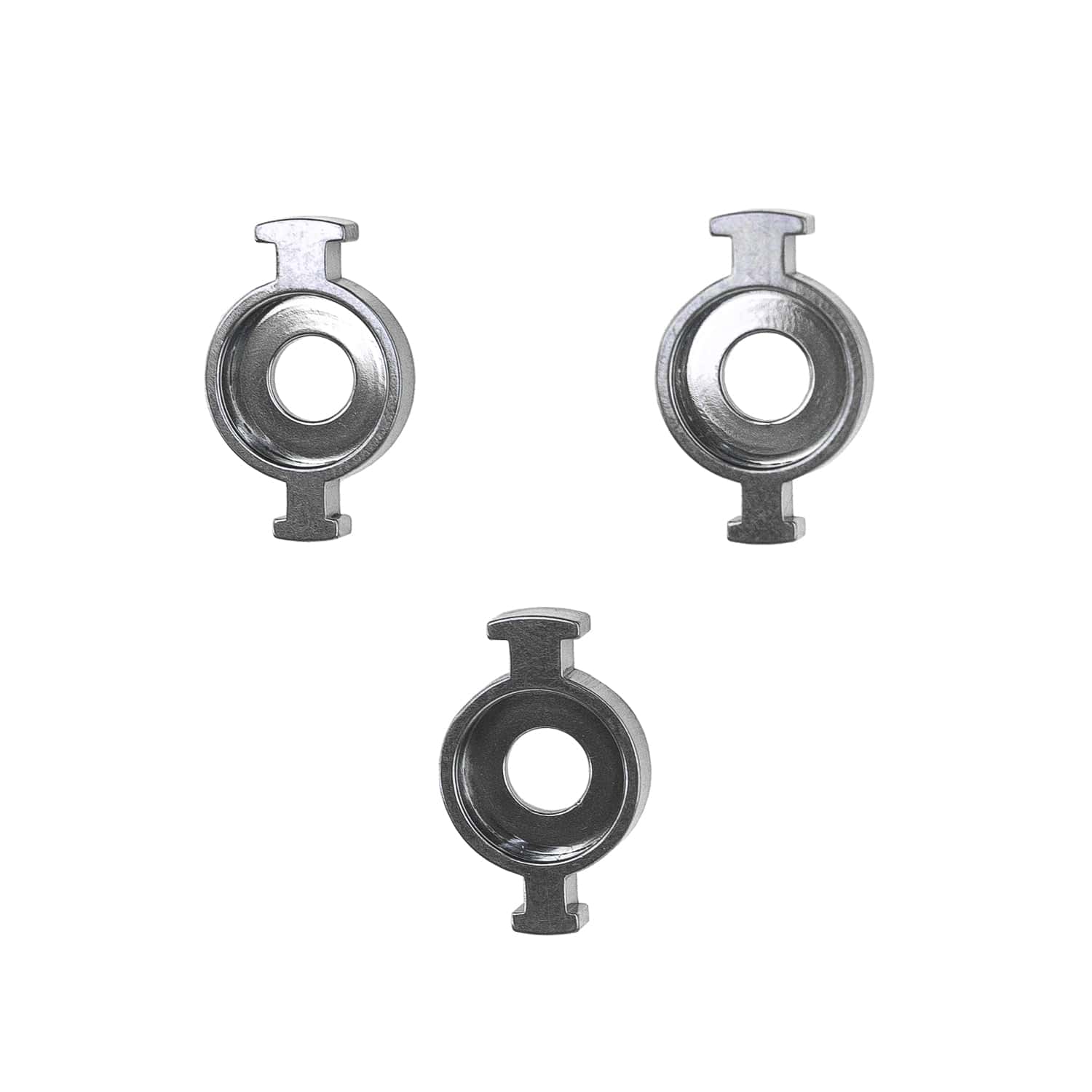 Close-up of KGUmusic titanium valve guides for trumpet.