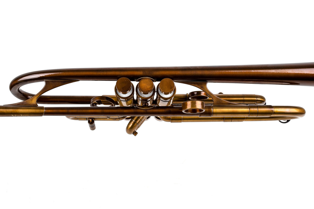 Trumpet KGUmusic Volya – 130 mm Red Brass Bell, Patina, Gloss Lacquer