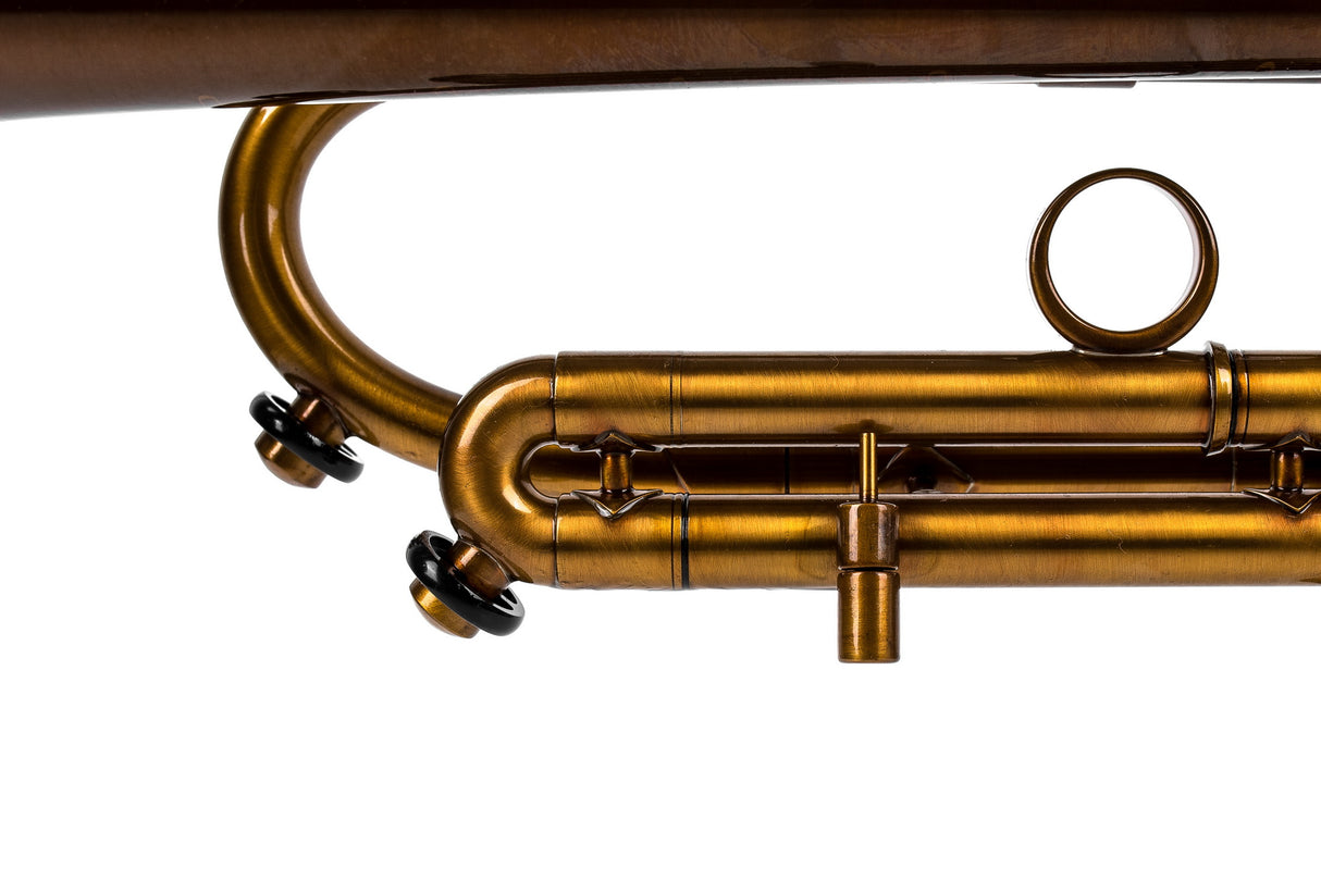 Trumpet KGUmusic Volya – 130 mm Red Brass Bell, Patina, Gloss Lacquer